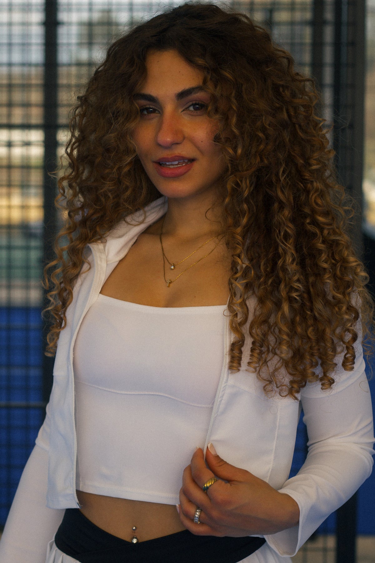 Maya Crop Blanche