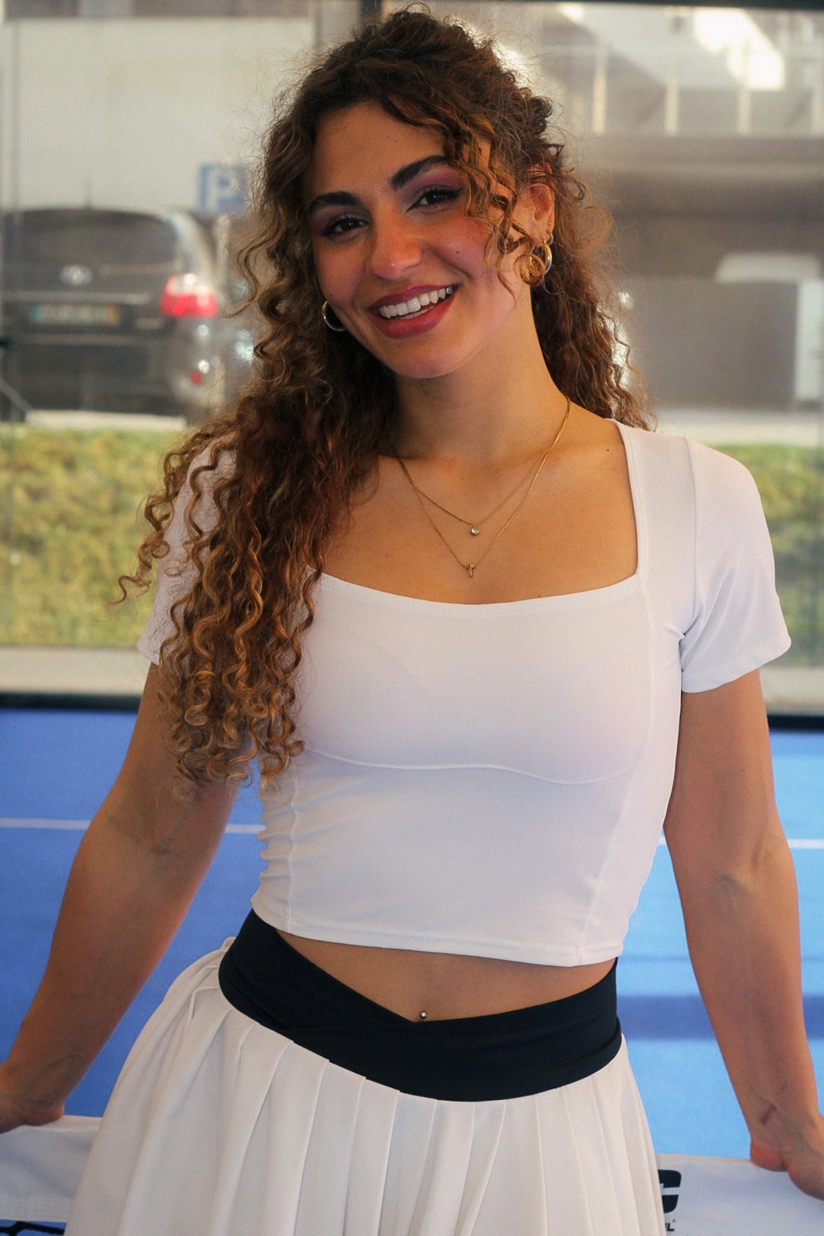 Maya Crop Blanche